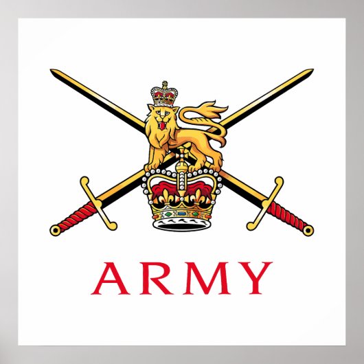 Poster Logo de l'armée britannique (Devant)