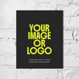 Poster Logo de l'entreprise de photo simple minimal noir