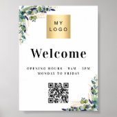 Poster Logo de l'entreprise eucalyptus bienvenue ouvertur (Devant)