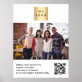 Poster Logo de l'entreprise photo code QR (Devant)