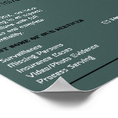 Poster Logo de l'oeil privé, détective privé (Coin)