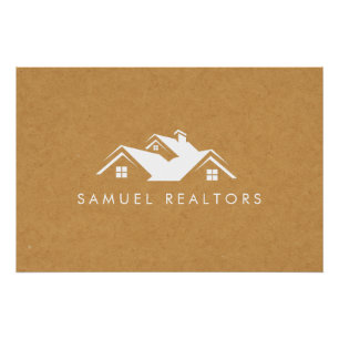 Poster Logo de maison de style moderne personnalisé pour