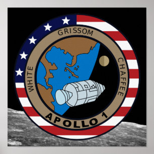 Poster Logo de patchs de mission Apollo 1
