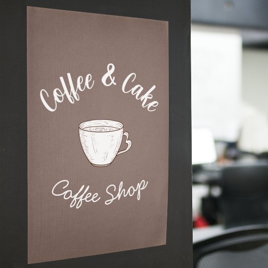 Poster Logo de petite cabane de café
