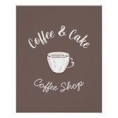 Poster Logo de petite cabane de café (Devant)