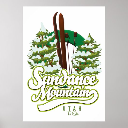 Poster logo de ski de Sundance Mountain Utah (Devant)