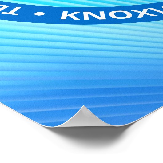 Poster Logo de TVUC Chalice sur Blue Rays Arrière - plan (Coin)