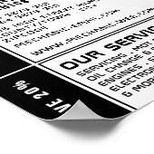 Poster Logo de voiture, mécanique automobile et réparatio (Coin)