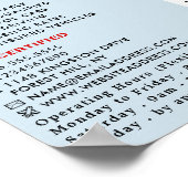 Poster Logo de voiture rouge, école de conduite, instruct (Coin)