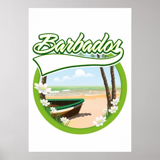 Poster logo de voyage à la Barbade (Devant)