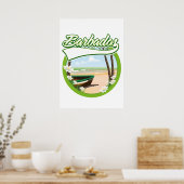 Poster logo de voyage à la Barbade (Cuisine)