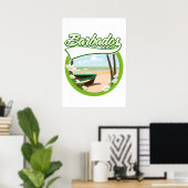 Poster logo de voyage à la Barbade (Bureau à domicile)