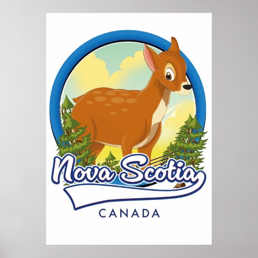 Poster logo de voyage de Nouvelle-Écosse Canada (Devant)