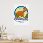 Poster logo de voyage de Nouvelle-Écosse Canada (Cuisine)