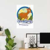 Poster logo de voyage de Nouvelle-Écosse Canada (Bureau à domicile)