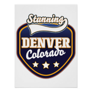Poster Logo de voyage Denver Colorado