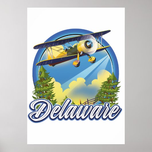 Poster Logo de voyage du Delaware (Devant)