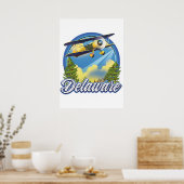 Poster Logo de voyage du Delaware (Cuisine)