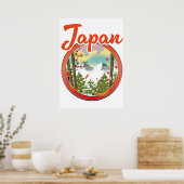 Poster logo de voyage du Japon (Cuisine)