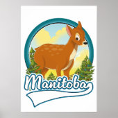 Poster Logo de voyage du Manitoba Canada (Devant)