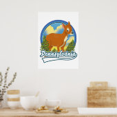Poster logo de voyage en Pennsylvanie (Cuisine)
