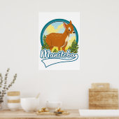 Poster logo de voyage Manitoba Canada (Cuisine)