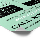 Poster Logo Dentiste, Dentistesse, Publicité Dentiste (Coin)