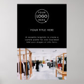 Poster Logo d'entreprise Black Professional Photo promoti (Devant)