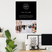 Poster Logo d'entreprise Black Professional Photo promoti (Bureau à domicile)