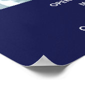 Poster logo d'entreprise bleu photo heures d'ouverture de (Coin)