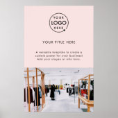 Poster Logo d'entreprise | Blush Pink Photo promotionnell (Devant)