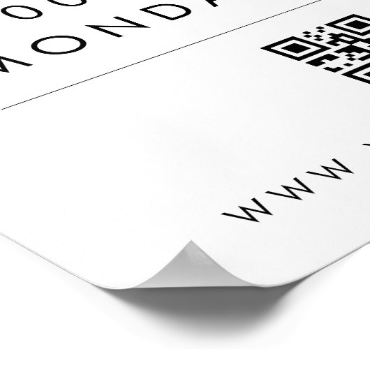 Poster Logo d'entreprise Carré personnalisé Heures d'accu (Coin)