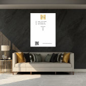 Poster Logo d'entreprise code qr texte personnalisé