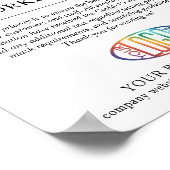 Poster Logo d'entreprise entièrement vacciné Bienvenue (Coin)