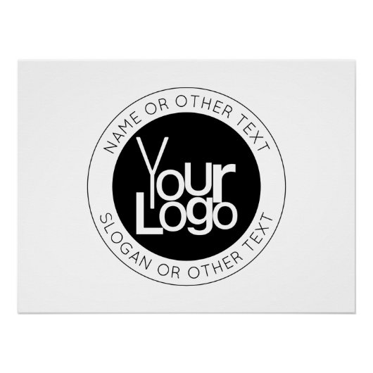 Poster Logo d'entreprise et texte moderne simple modifiab (Devant)