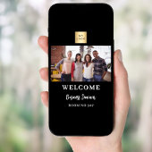 Poster Logo d'entreprise photo noir blanc accueil