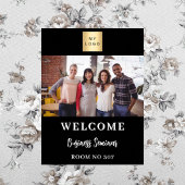 Poster Logo d'entreprise photo noir blanc accueil