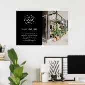 Poster Logo d'entreprise | Photo publicitaire noire moder (Bureau à domicile)