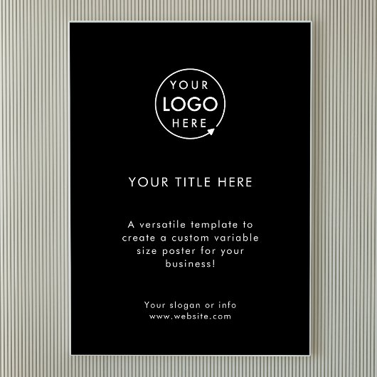 Poster Logo d'entreprise | Promotion simple et moderne en