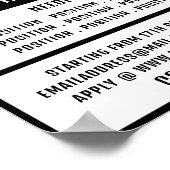 Poster Logo d'entreprise, Recrutement de vacances d'emplo (Coin)