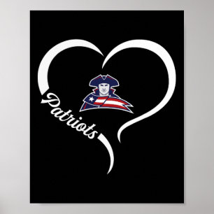 Poster Logo des Patriotes de Truman Slogan demi-coeur