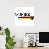 Poster Logo Deutschland grand fussball (Bureau à domicile)
