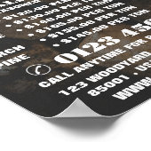 Poster Logo du bois, bois de sciage/bois/panneau de bois (Coin)