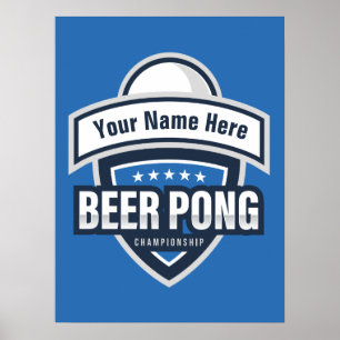 Poster Logo du Championnat de Pong de bière personnalisab