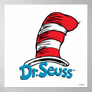 Poster Logo du chapeau de Dr Seuss