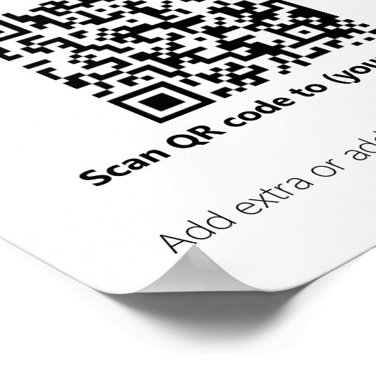 Poster Logo du modèle d'entreprise code qr (Coin)