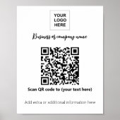 Poster Logo du modèle d'entreprise code qr (Devant)