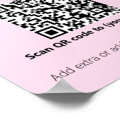 Poster Logo du modèle d'entreprise Pink Blush qr code (Coin)