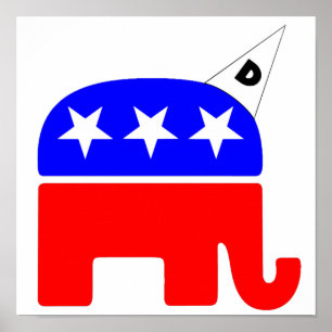 Poster Logo du parti républicain Dunce
