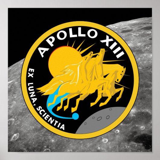 Poster Logo du patch de mission NASA Apollo 13 (Devant)